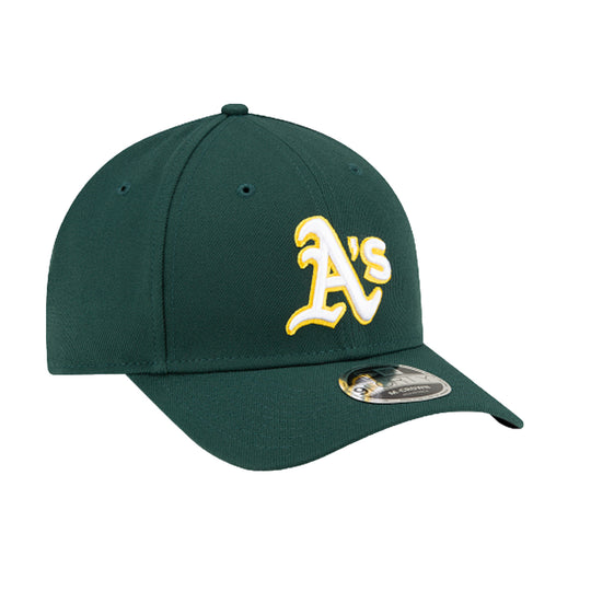 New Era Mens MLB Oakland Athletics Road M-Crown 9Fifty Hat 60646796 Dark Green, Black Undervisor