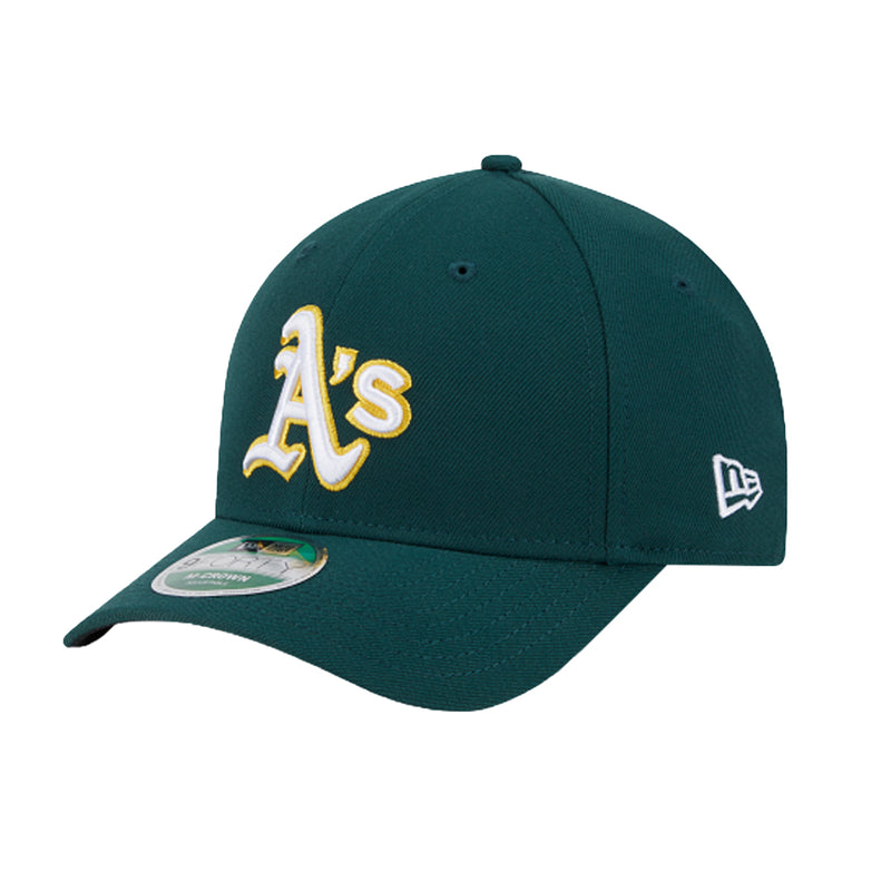 New Era Mens MLB Oakland Athletics Road M-Crown 9Fifty Hat 60646796 Dark Green, Black Undervisor