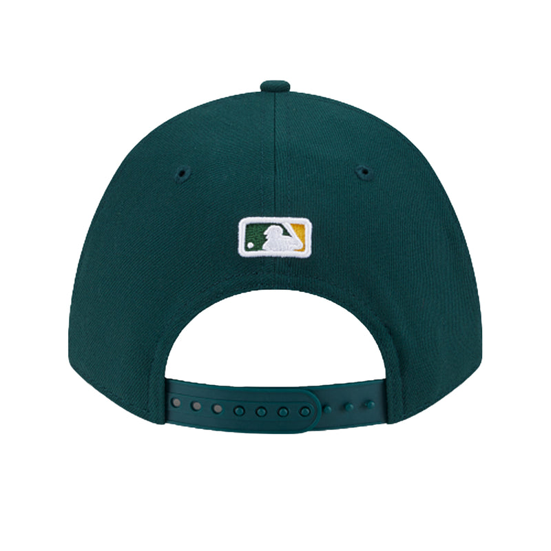 New Era Mens MLB Oakland Athletics Road M-Crown 9Fifty Hat 60646796 Dark Green, Black Undervisor