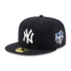 New Era Mens MLB New York Yankees World Series 2000 59Fifty Fitted Hat 70068071 Navy, Grey Undervisor