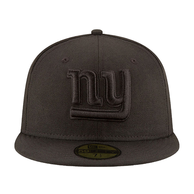 New Era Unisex NFL New York Giants Basic Black On Black 59Fifty Fitted Hat 70234589 Black/Black, Grey Undervisor