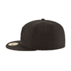 New Era Unisex NFL New York Giants Basic Black On Black 59Fifty Fitted Hat 70234589 Black/Black, Grey Undervisor