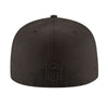 New Era Unisex NFL New York Giants Basic Black On Black 59Fifty Fitted Hat 70234589 Black/Black, Grey Undervisor