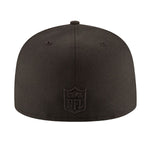 New Era Unisex NFL New York Giants Basic Black On Black 59Fifty Fitted Hat 70234589 Black/Black, Grey Undervisor