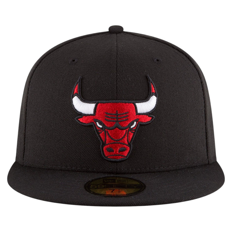 New Era Mens NBA Chicago Bulls Alternate Black 59Fifty Fitted Hat 70343294 Black,Black Undervisor