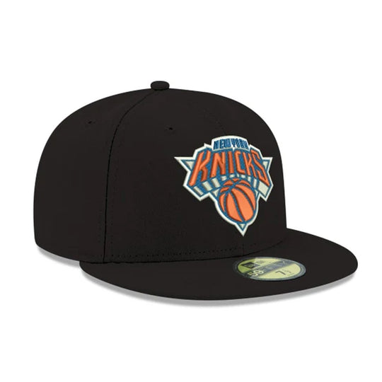 New Era Mens NBA New York Knicks 59Fifty Fitted Hat 70343405 OTC Black