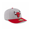 New Era Mens NBA Chicago Bulls 59Fifty Fitted Hat 70344188 Heather Grey/Red, Grey Undervisor