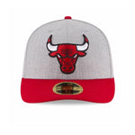 New Era Mens NBA Chicago Bulls 59Fifty Fitted Hat 70344188 Heather Grey/Red, Grey Undervisor