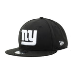 New Era Mens NFL New York Giants 9Fifty Snapback Hat 70419122 Black/White, Black Undervisor