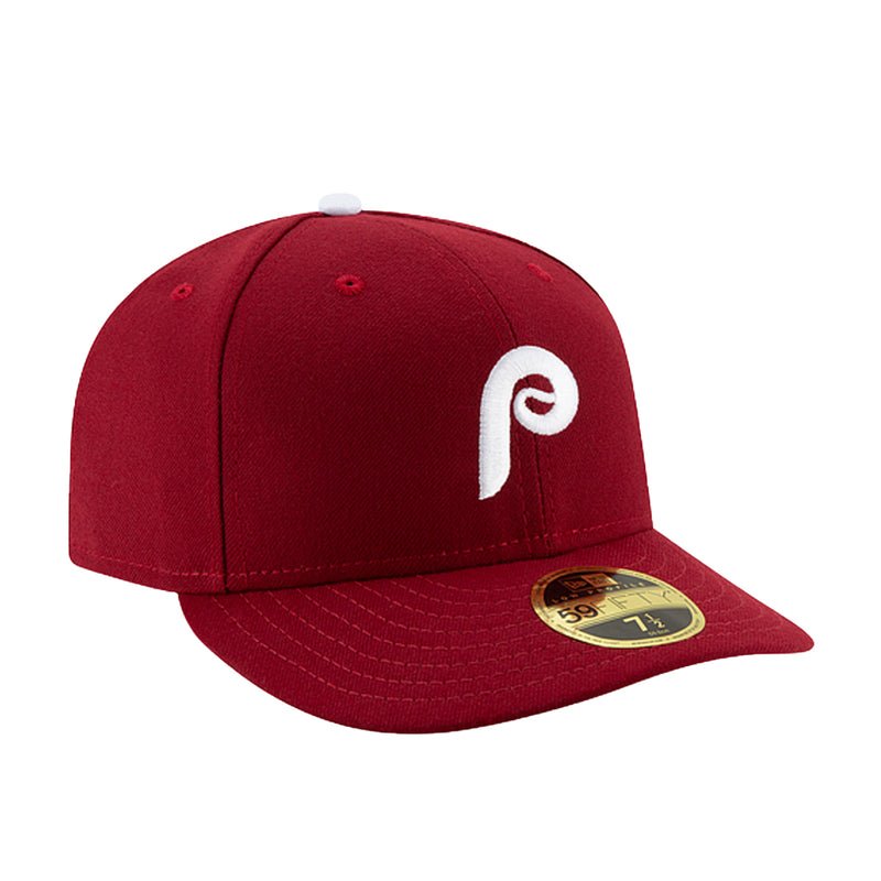 New Era Mens MLB Philadelphia Phillies Alt 2 Alternate Low Crown 2019 59Fifty Hat 70490541 Maroon