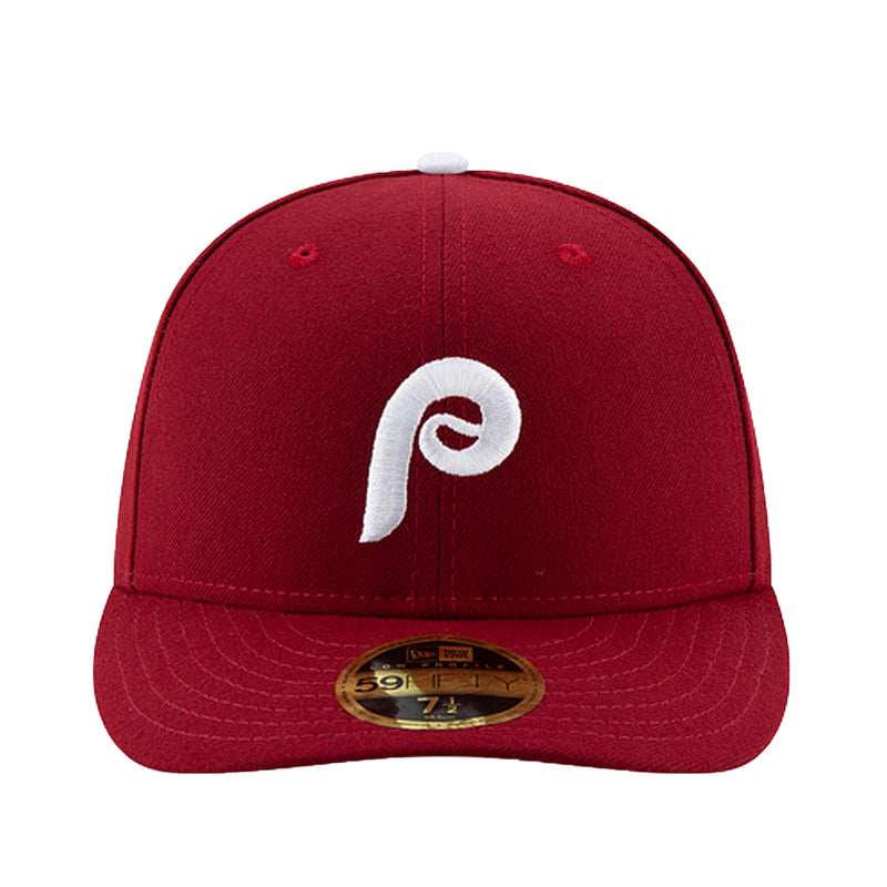 New Era Mens MLB Philadelphia Phillies Alt 2 Alternate Low Crown 2019 59Fifty Hat 70490541 Maroon