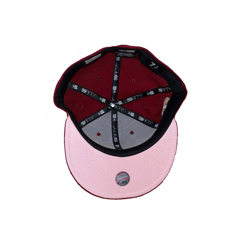 New Era Mens MLB Arizona Diamondbacks World Series 2001 59Fifty Fitted Hat 70554101 Red, Pink Undervisor