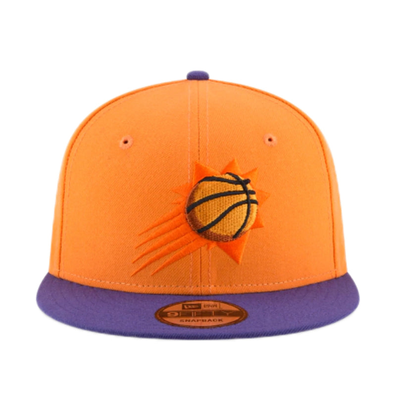 New Era Mens NBA Phoenix Suns Two Tone 9Fifty Snapback Hat 70557056 Orange/Purple, Grey Undervisor