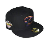 New Era Mens MLB Arizona Diamondbacks World Series 2001 59Fifty Fitted Hat 70571202 Black, Pink Undervisor