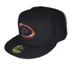 New Era Mens MLB Arizona Diamondbacks World Series 2001 59Fifty Fitted Hat 70571202 Black, Pink Undervisor