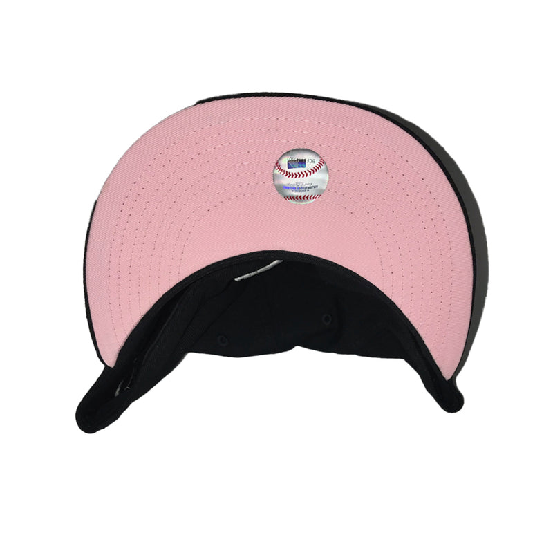 New Era Mens MLB Arizona Diamondbacks World Series 2001 59Fifty Fitted Hat 70571202 Black, Pink Undervisor