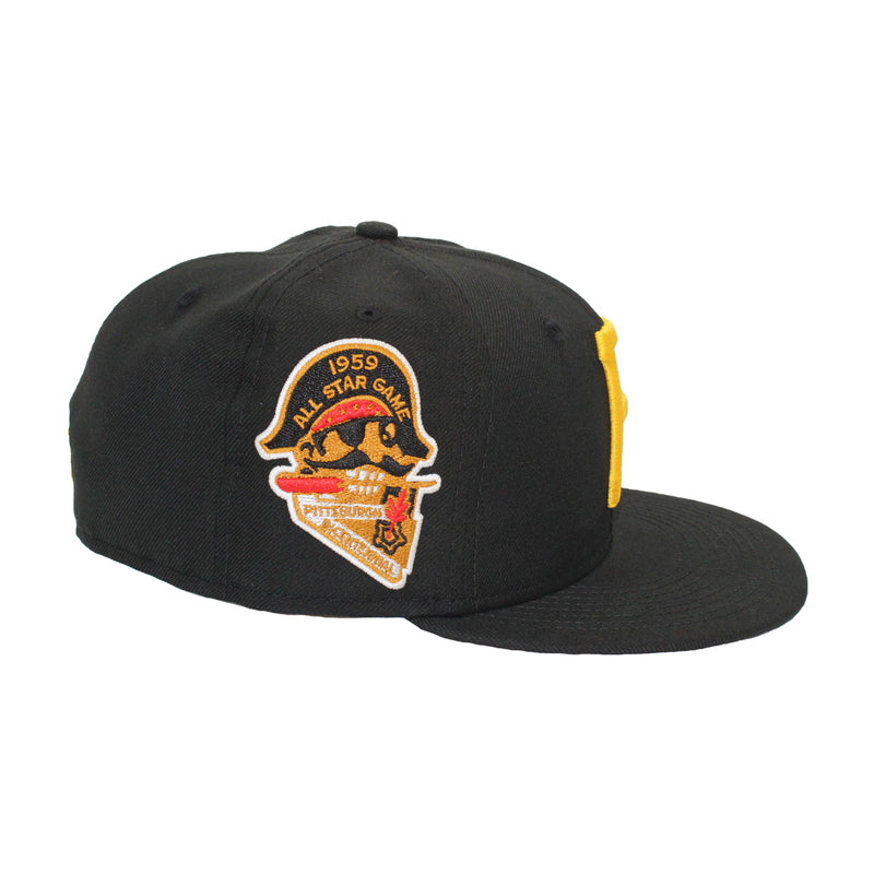 New Era Mens MLB Pittsburgh Pirates All Star Game 1959 59Fifty Fitted Hat 70581320 Black, Pink Undervisor