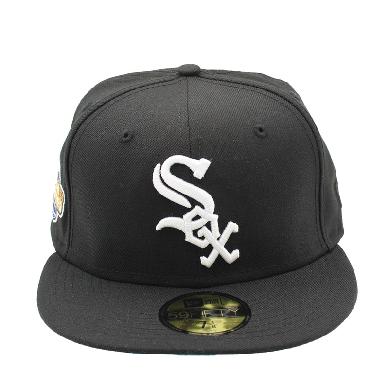 New Era Mens MLB Chicago White Sox World Series 2005 59Fifty Fitted Hat 70582852 Black, Mint Undervisor