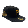 New Era Mens MLB Pittsburgh Pirates World Series 59Fifty Fitted Hat 70583785 Black, Pink Undervisor