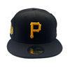 New Era Mens MLB Pittsburgh Pirates World Series 59Fifty Fitted Hat 70583785 Black, Pink Undervisor