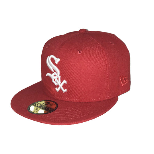 New Era Mens MLB Chicago White Sox World Series 2005 59Fifty Fitted Hat 70633817 Red, Pink Undervisor
