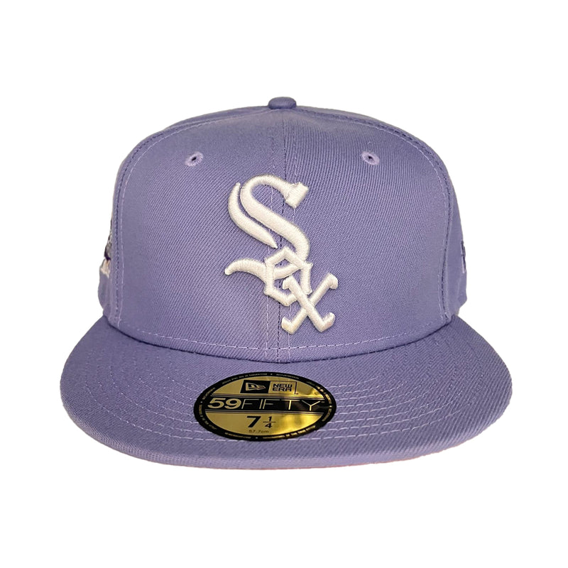 New Era Mens MLB Chicago White Sox World Series Champs 2005 59Fifty Fitted Hat 70643754 Lavender, Pink Undervisor