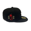 New Era Mens NBA Chicago Bulls 6X World Champions 59Fifty Fitted Hat 70652321 Black, Red Undervisor