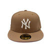 New Era Mens MLB New York Yankees World Series 1999 59Fifty Fitted Hat 70652342 Camel, Pink Undervisor