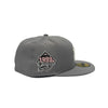New Era Mens MLB New York Yankees World Series 1999 59Fifty Fitted Hat 70652348 Gray/White, Pink Undervisor