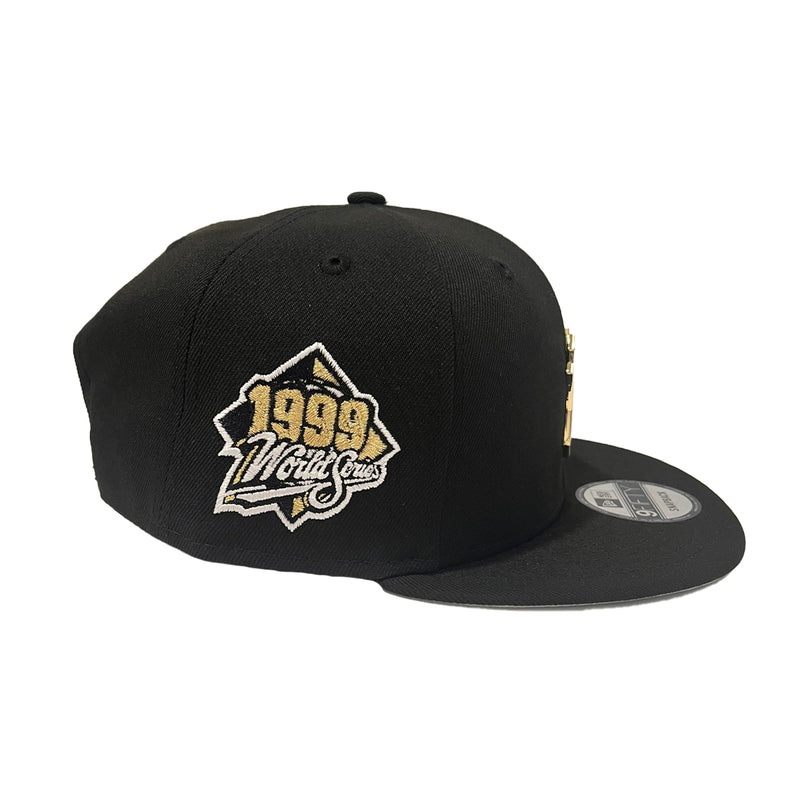 New Era Mens MLB New York Yankees 1999 World Series 9Fifty Snapback Hat 70652352 Black/Gold, Grey Undervisor