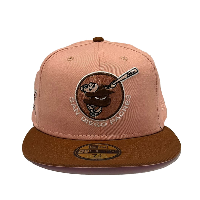 New Era Mens MLB San Diego Padres All Star Game 1978 59Fifty Fitted Hat 70716137 Blush Toast, Pink Undervisor