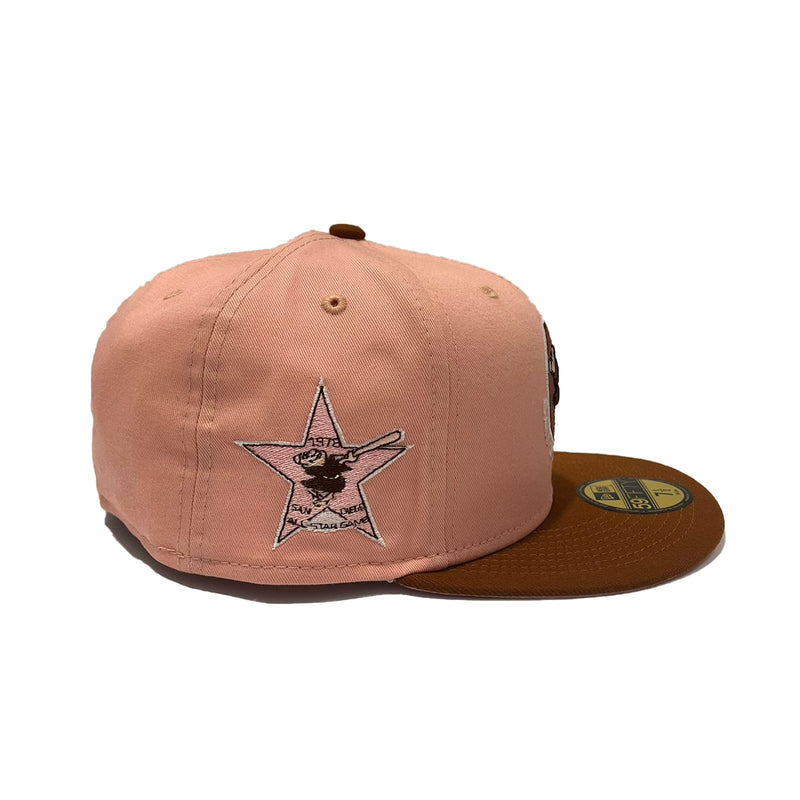 New Era Mens MLB San Diego Padres All Star Game 1978 59Fifty Fitted Hat 70716137 Blush Toast, Pink Undervisor