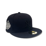 New Era Mens MLB New York Yankees World Series 1999 59Fifty Fitted Hat 70716145 Navy/Black, Grey Undervisor