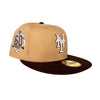 New Era Mens MLB New York Mets 60th Anniversary 59Fifty Fitted Hat 70733684 Camel Burnt Wood, Pink Undervisor