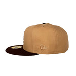 New Era Mens MLB New York Mets 60th Anniversary 59Fifty Fitted Hat 70733684 Camel Burnt Wood, Pink Undervisor