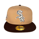 New Era Mens MLB Chicago White Sox 2005 World Series 59Fifty Fitted Hat 70733794 Camel Burnt Wood, Pink Undervisor