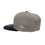 New Era Mens MLB Los Angeles Angels 40th Season 59Fifty Fitted Hat 70744160 Gray/Navy, Red Undervisor