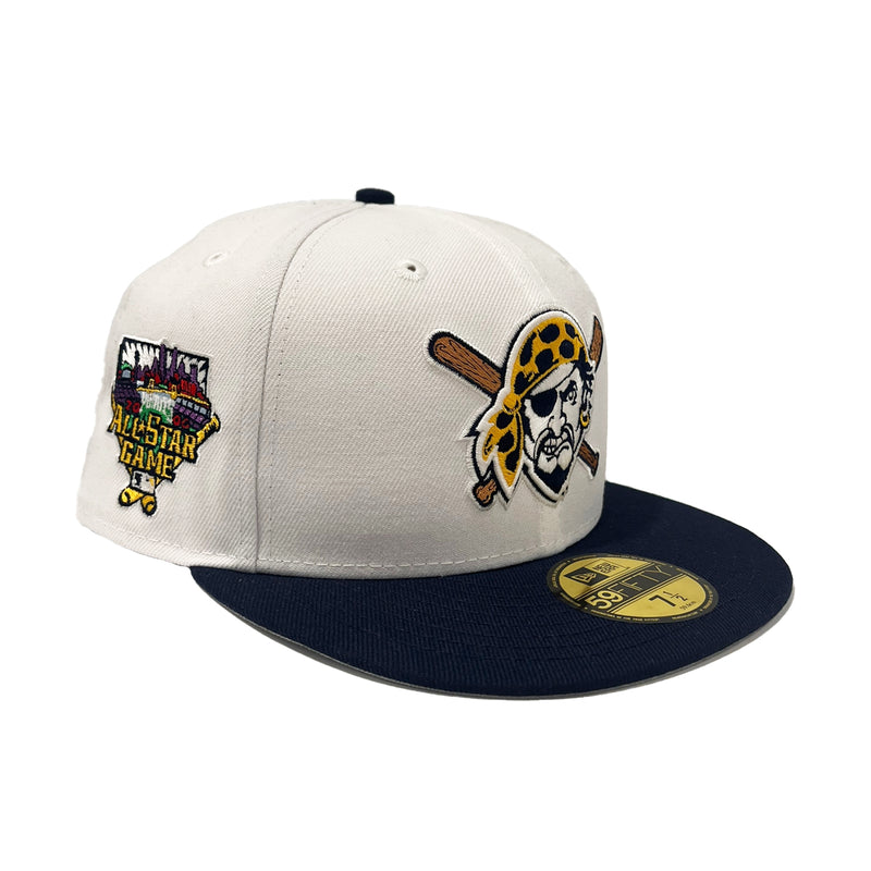 New Era Mens MLB Pittsburgh Pirates All Star Game 2006 59Fifty Fitted Hat 70744165 White/Oceanside, Grey Undervisor