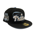 New Era Mens MLB Philadelphia Phillies All Star Game 1996 59Fifty Fitted Hat 70744182 Black, Sky Blue Undervisor
