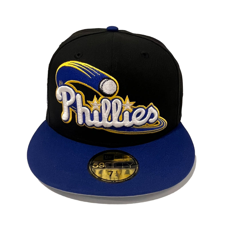 New Era Mens MLB Philadelphia Phillies All Star Game 1996 59Fifty Fitted Hat 70744190 Black/Royal, Grey Undervisor