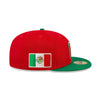 New Era Mens Mexico 2023 World Baseball Classic 59Fifty Fitted Hat 70746975 Scarlet/Kelly Green, Grey Undervisor