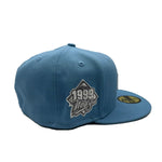 New Era Mens MLB New York Yankees 1999 World Series 59Fifty Fitted Hat 70761480 Sky Blue, Grey Undervisor