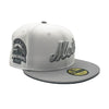 New Era Mens MLB New York Mets Shea Stadium 59Fifty Fitted Hat 70761489 White/Gray, Dark Grey Undervisor