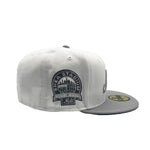 New Era Mens MLB New York Mets Shea Stadium 59Fifty Fitted Hat 70761489 White/Gray, Dark Grey Undervisor
