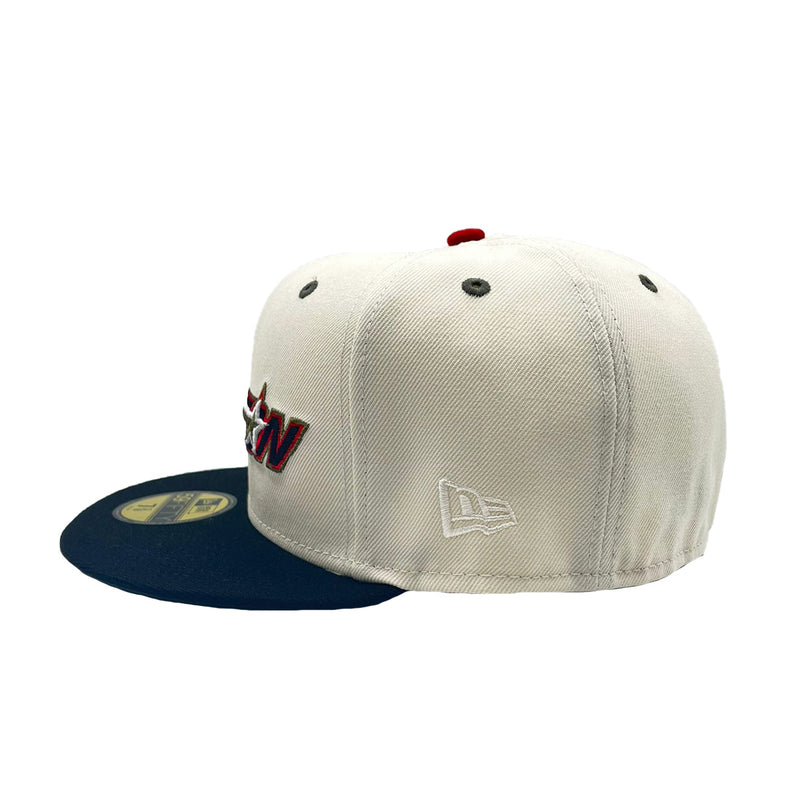 New Era Mens MLB Houston Astros 35 Great Years 65-99 59Fifty Fitted Hat 70761541 Cream/Navy, Olive Undervisor