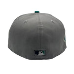 New Era Mens MLB Seattle Mariners 25th Anniversary 59Fifty Fitted Hat 70761621 Gray North/Teal, Navy Undervisor