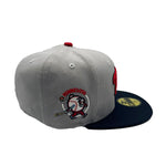 New Era Mens MLB Minnesota Twins Side Patch 59Fifty Fitted Hat 70761626 Bomb Gray/Navy, Red Undervisor