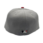 New Era Mens MLB Minnesota Twins Side Patch 59Fifty Fitted Hat 70761626 Bomb Gray/Navy, Red Undervisor