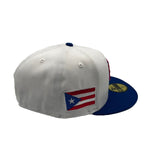 New Era Mens Puerto Rico WBC World Baseball Classic 59Fifty Fitted Hat 70773972 White/Royal Blue, Grey Undervisor
