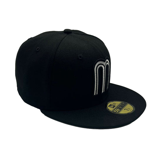 New Era Mens Mexico WBC World Baseball Classic 59Fifty Fitted Hat 70773990 Black, Grey Undervisor